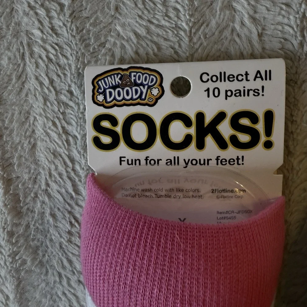Two Pairs Junk Food Doody Socks Blow Poofs Monster Deuce Funny Gift‎